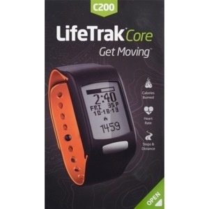 slide 1 of 1, Smart Health C200 Lifetrak Core Get Moving Band, Black With Orange, 1 ct