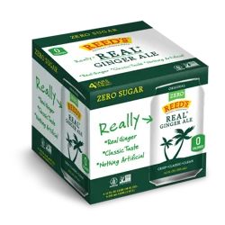 Reed's® Zero Sugar Real Ginger Ale Cans Pack, 4 cans / 12 fl oz