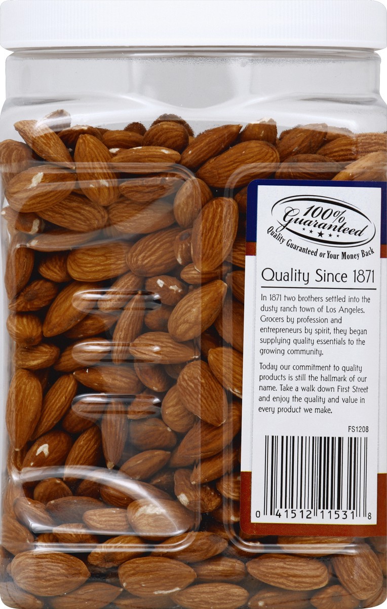 slide 4 of 6, First Street Natural Almonds, 32 oz