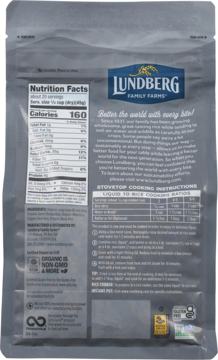 slide 3 of 14, Lundberg Family Farms Organic Wild Blend Gourmet Rice 32 oz, 32 oz