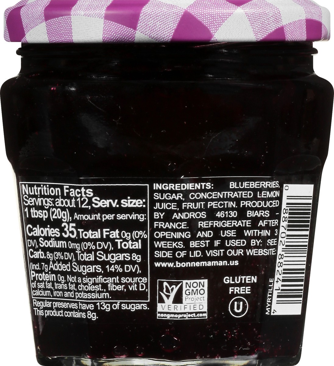 slide 5 of 9, Bonne Maman Intense Blueberry Fruit Spread 8.2 oz, 8.2 oz