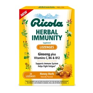 slide 1 of 1, Ricola Herbal Immunity Citrus Herb Supplement Lozenges, 28 ct