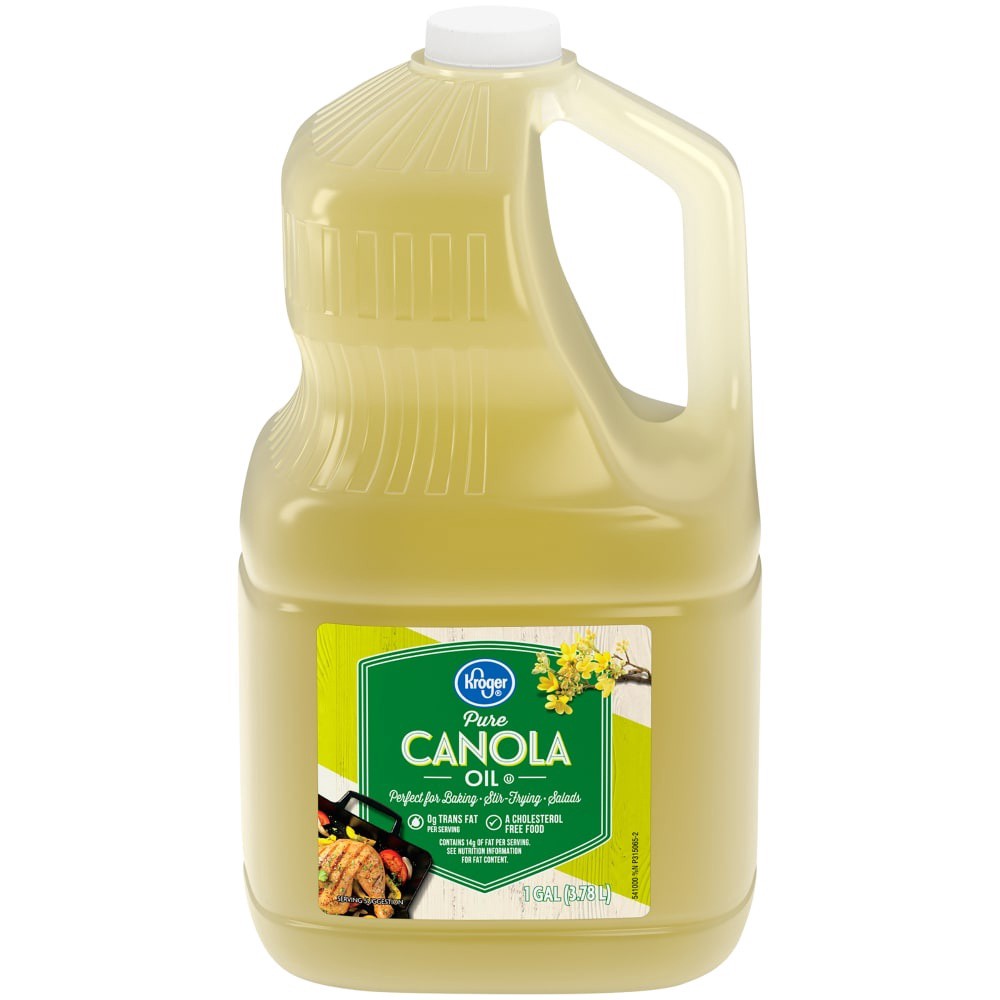 slide 1 of 4, Kroger Pure Canola Oil, 128 fl oz