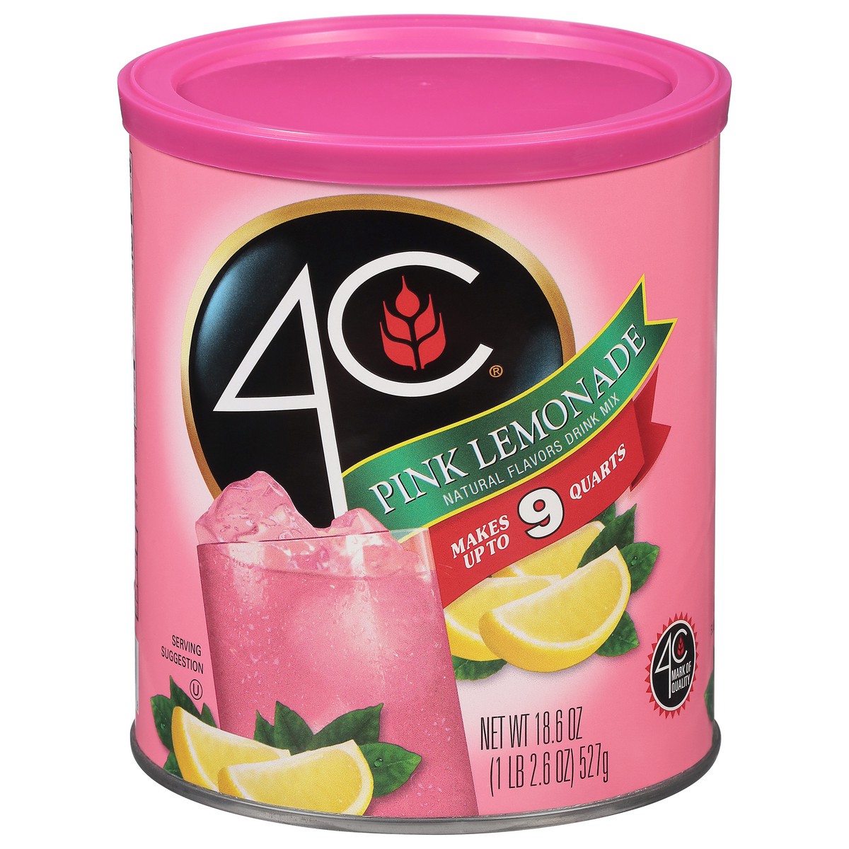 slide 1 of 9, 4C Pink Lemonade Drink Mix 18.6 oz, 18.6 oz