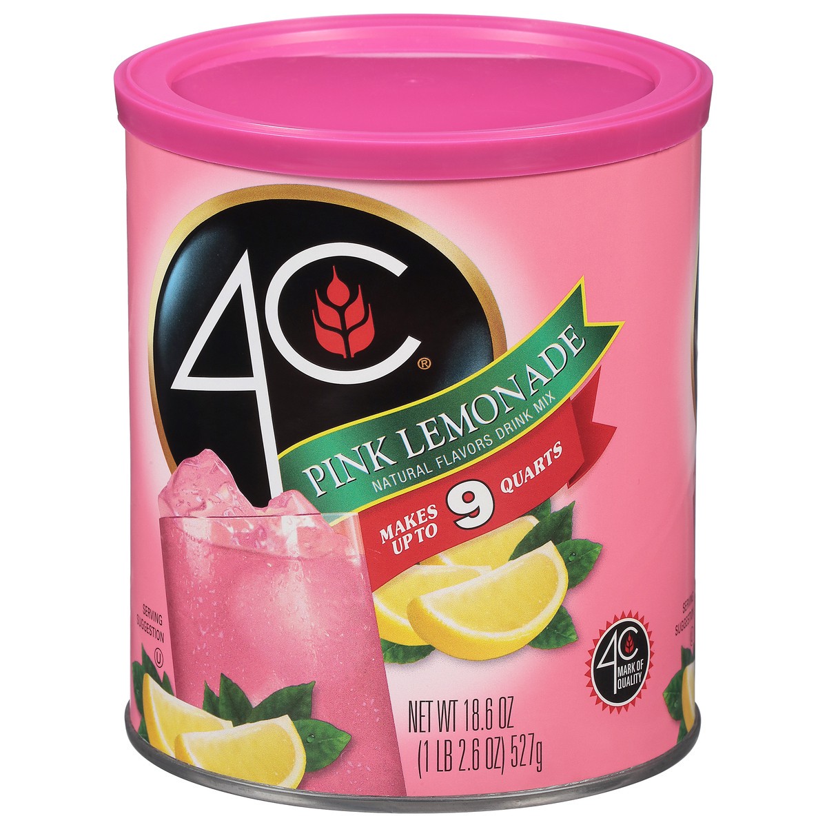 slide 3 of 9, 4C Pink Lemonade Drink Mix 18.6 oz, 18.6 oz