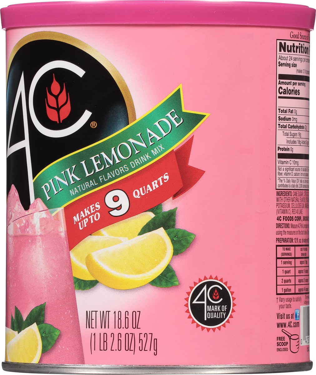 slide 5 of 9, 4C Pink Lemonade Drink Mix 18.6 oz, 18.6 oz