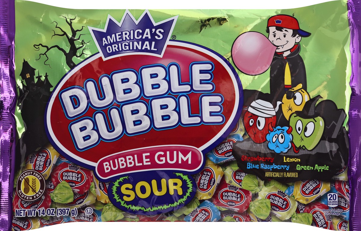 slide 7 of 12, Dubble Bubble Sour Concord Bubble Gum, 14 oz