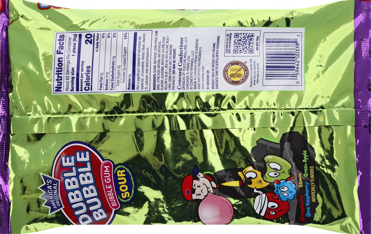 slide 10 of 12, Dubble Bubble Sour Concord Bubble Gum, 14 oz