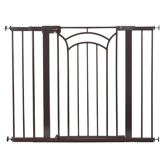 slide 1 of 1, Safety 1st Easy Install Dcor Tall and Wide Walk-Thru Gate - Brown, 1 ct