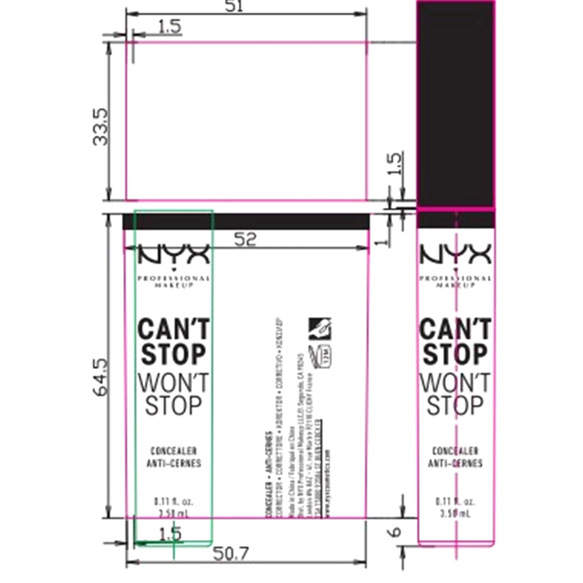 slide 5 of 5, NYX Professional Makeup Can't Stop Won't Stop Contour Concealer, Mahogany, 1 ct