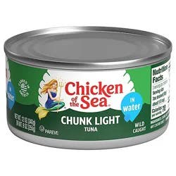 Chicken Of The Sea Chunk Light Tuna In Water - 12 Oz Can