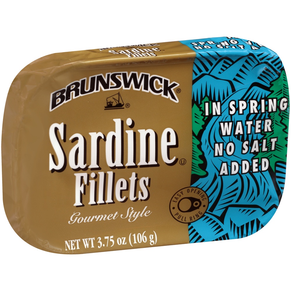 slide 5 of 8, Brunswick Boneless Butterflied Spring Water Sardine Fillets 3.75 oz, 3.75 oz