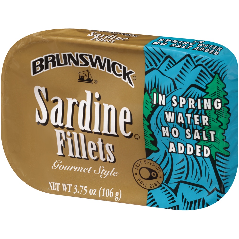 slide 6 of 8, Brunswick Boneless Butterflied Spring Water Sardine Fillets 3.75 oz, 3.75 oz