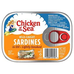 Chicken Of The Sea Wild Caught Sardines In Oil Lightly Smoked - 3.75 Oz