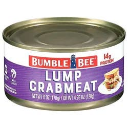 Bumble Bee Crabmeat Premium Select Wild Fancy Lump - 6 Oz
