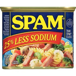 Spam Classic 25% Less Sodium - 12 Oz