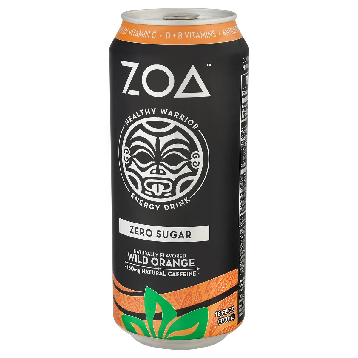 slide 13 of 13, ZOA Zero Sugar Wild Orange Energy Drink 16 fl oz, 16 oz