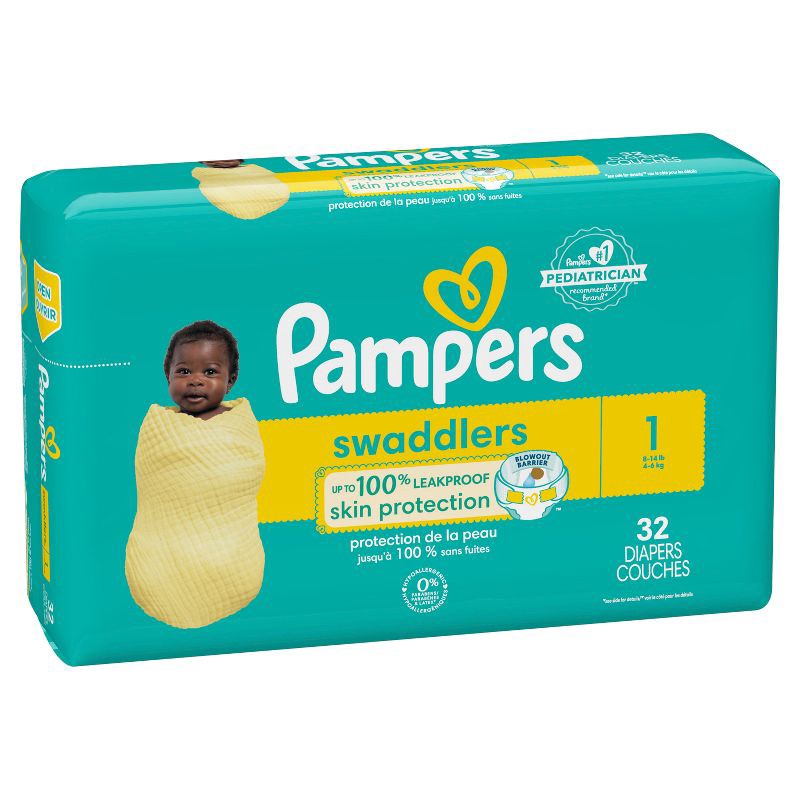 slide 14 of 15, Pampers Swaddlers Active Baby Diapers Jumbo Pack - Size 1 -32ct, 32 ct