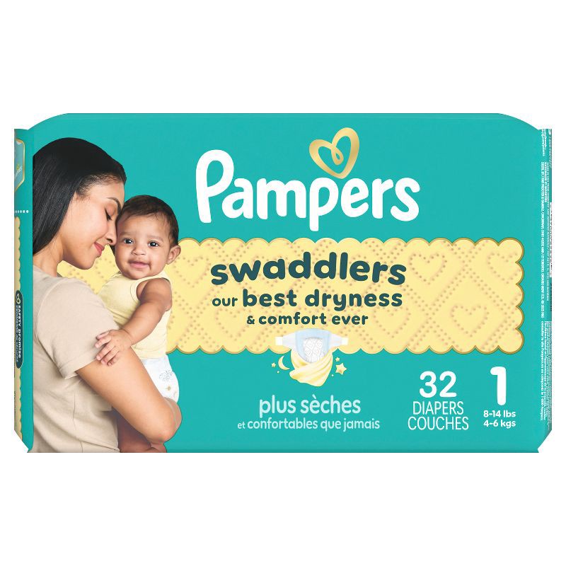 slide 16 of 16, Pampers Swaddlers Sensitive Disposable Diapers - Size 1 - 32ct, 1 x 32 ct