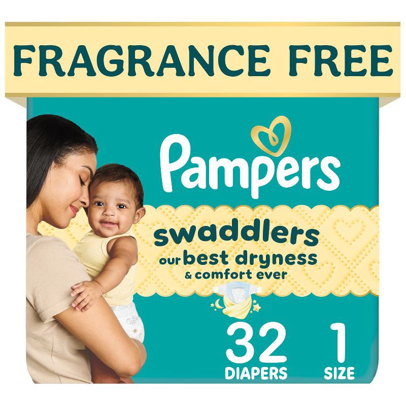 slide 1 of 16, Pampers Swaddlers Sensitive Disposable Diapers - Size 1 - 32ct, 1 x 32 ct