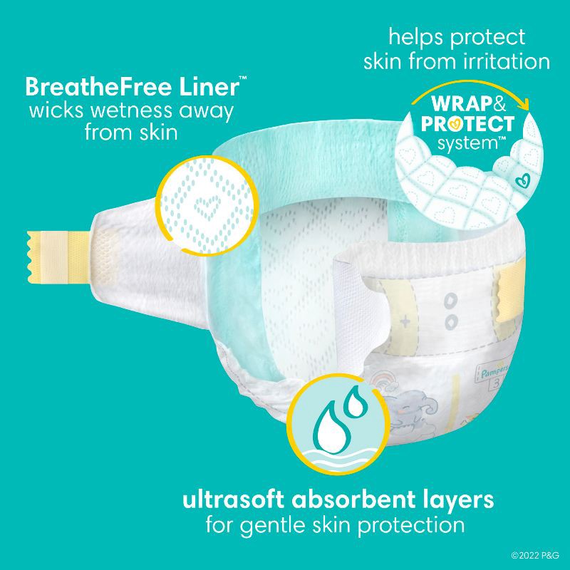 slide 6 of 16, Pampers Swaddlers Active Baby Diapers Jumbo Pack - Size 1 -32ct, 32 ct