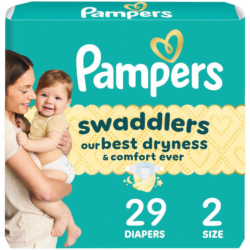 slide 1 of 16, Pampers Swaddlers Sensitive Disposable Diapers - Size 2 - 29ct, 2 x 29 ct