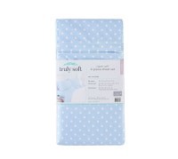 slide 9 of 9, Truly Soft Microfiber Sheet Set, Full, Dot, 1 ct