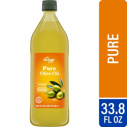 slide 1 of 1, Kroger® 100% Pure Olive Oil, 33.8 fl oz