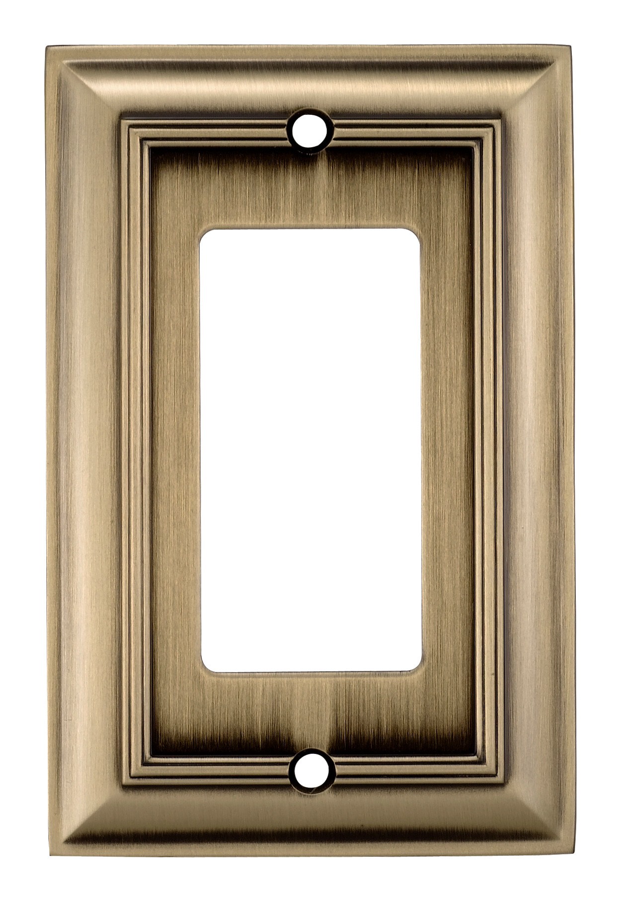 slide 1 of 5, allen + roth Cosgrove 1 -Gang Antique brass Zinc Indoor Decorator Wall Plate, 1 ct