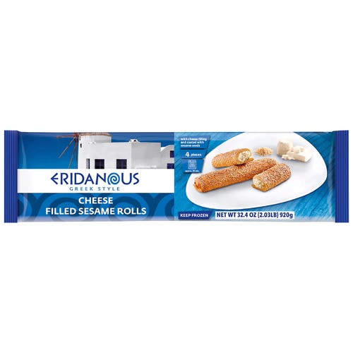 slide 1 of 1, Eridanous frozen cheese filled sesame rolls, 32.4 oz