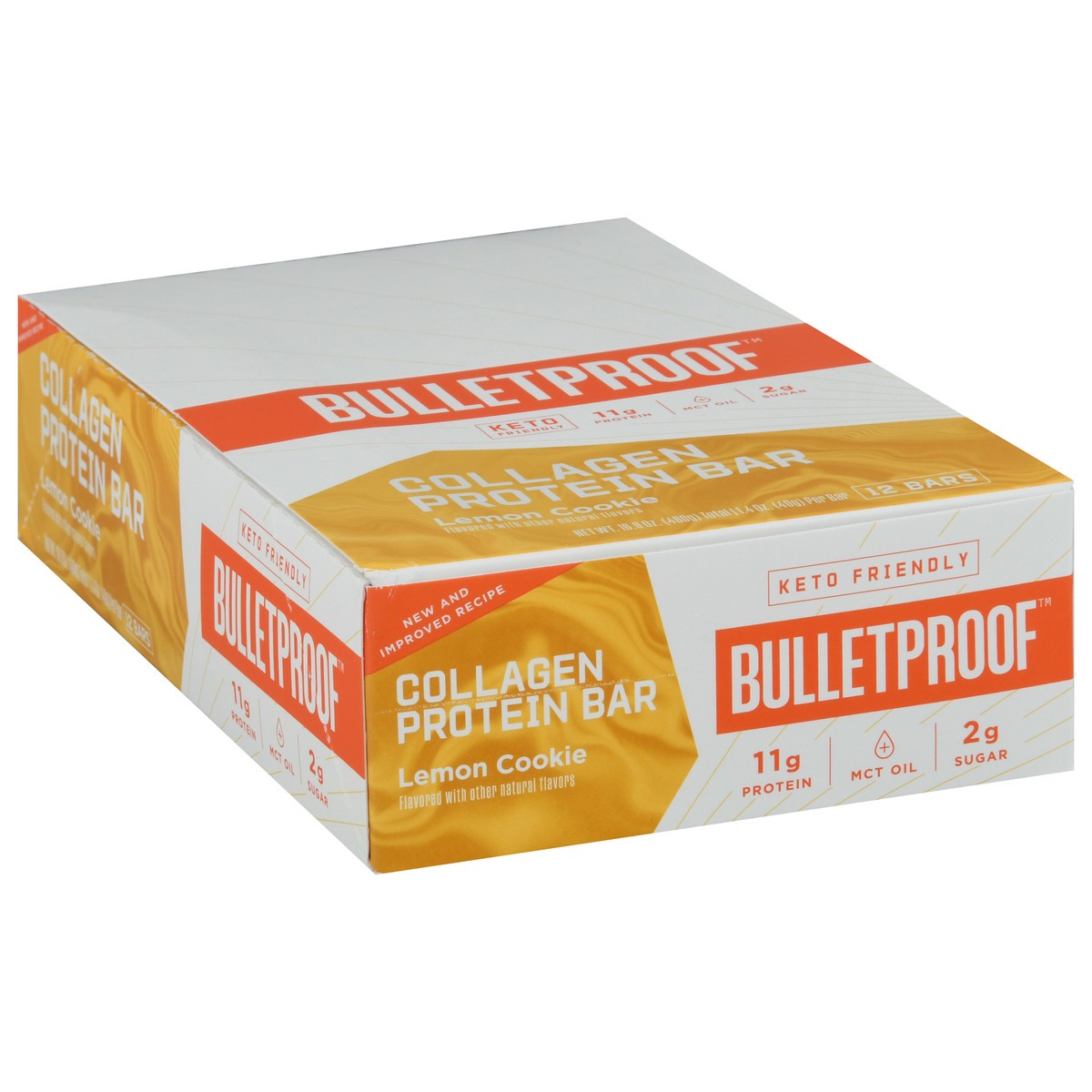 slide 4 of 14, Bulletproof Lemon Cookie Collagen Protein Bar 12 - 1.4 oz Bars, 12 ct