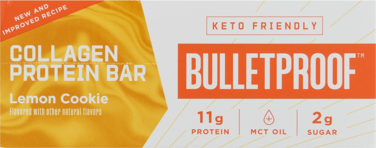 slide 5 of 14, Bulletproof Lemon Cookie Collagen Protein Bar 12 - 1.4 oz Bars, 12 ct