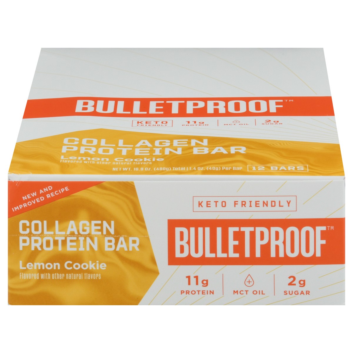 slide 1 of 14, Bulletproof Lemon Cookie Collagen Protein Bar 12 - 1.4 oz Bars, 12 ct