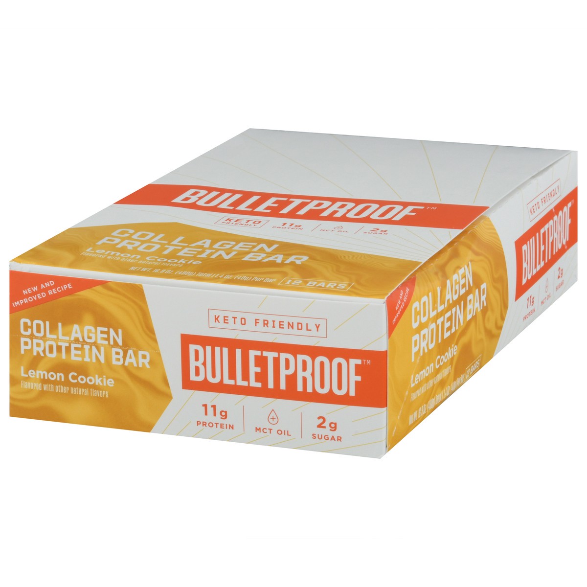 slide 10 of 14, Bulletproof Lemon Cookie Collagen Protein Bar 12 - 1.4 oz Bars, 12 ct