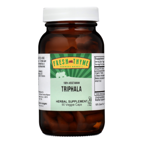 slide 1 of 1, Fresh Thyme Triphala Powder Veggie Cap, 90 ct