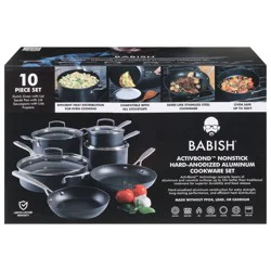 Babish ActivBond Nonstick Hard-Anodized Aluminum Cookware Set