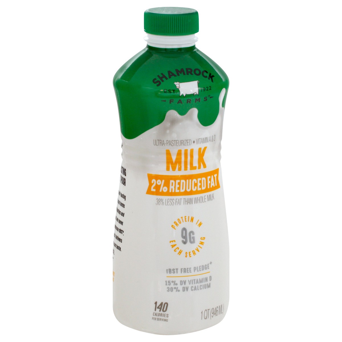 slide 8 of 9, Shamrock Farms 2% Reduced Fat Milk 1 qt, 1 qt