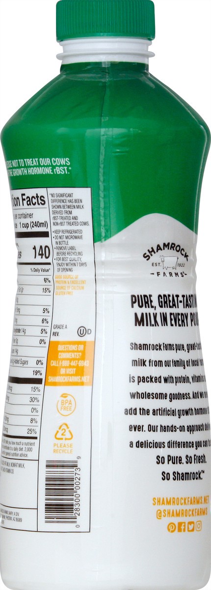slide 2 of 9, Shamrock Farms 2% Reduced Fat Milk 1 qt, 1 qt