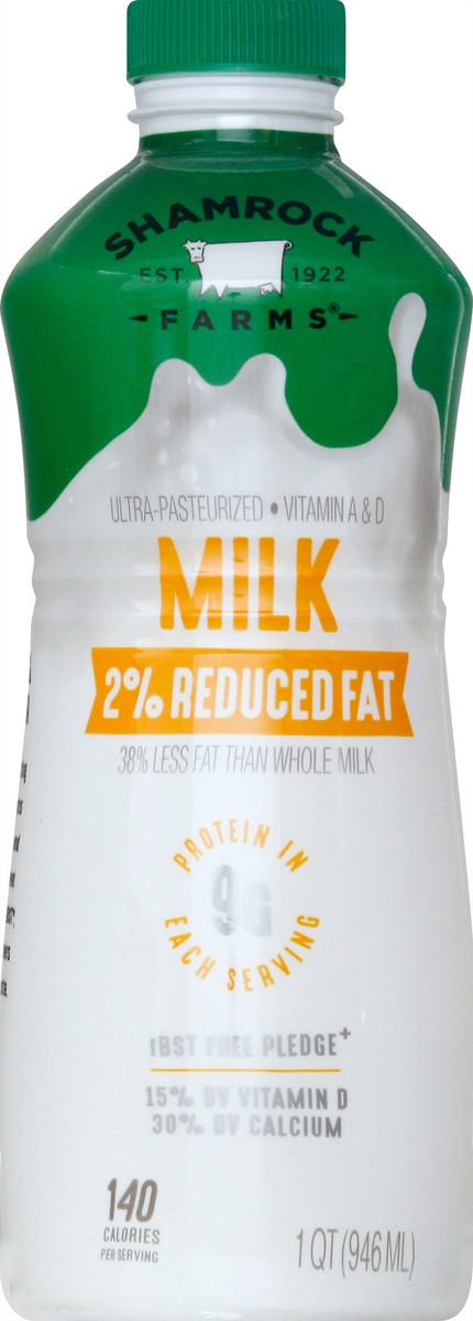 slide 9 of 9, Shamrock Farms 2% Reduced Fat Milk 1 qt, 1 qt