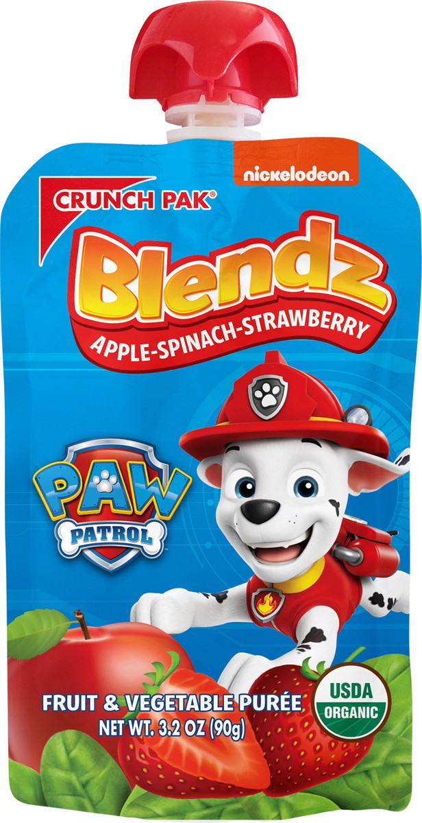 slide 2 of 7, Crunch Pak Blendz Paw Apple Strawberry Spinach Pouch 6/3.2oz., 3.2 oz