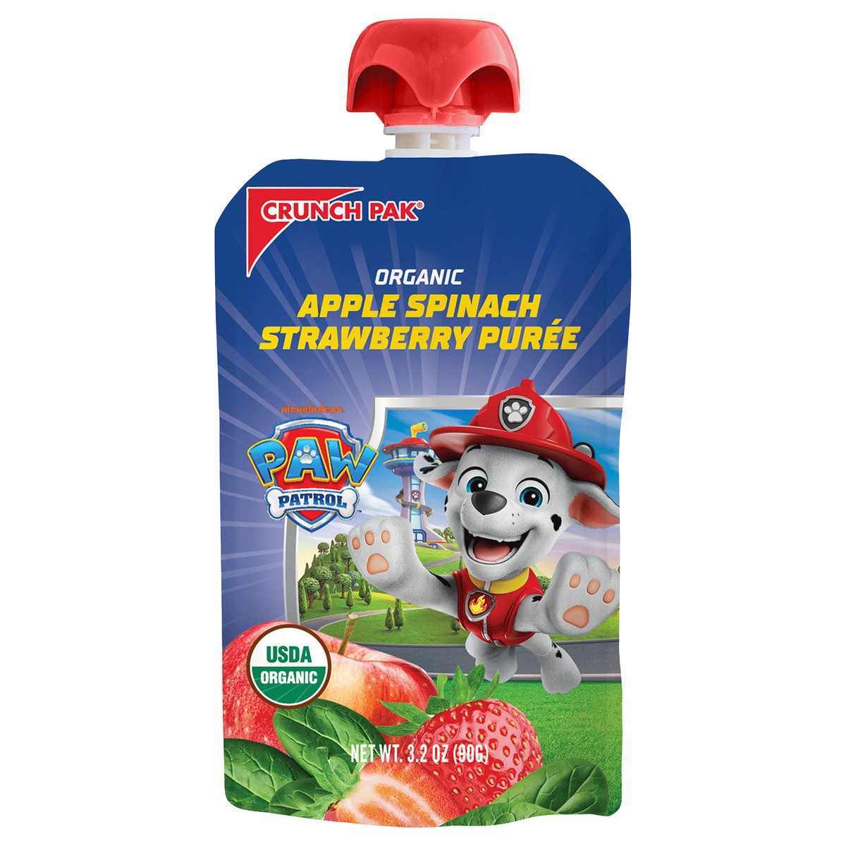 slide 1 of 7, Crunch Pak Blendz Paw Apple Strawberry Spinach Pouch 6/3.2oz., 3.2 oz