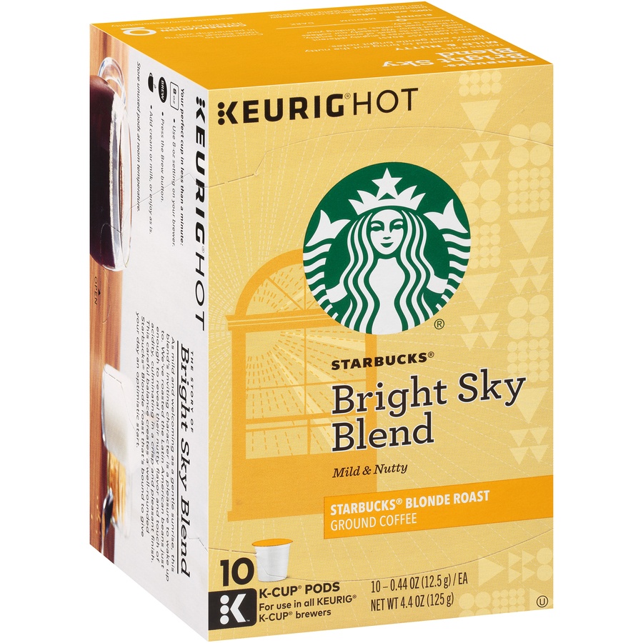 slide 2 of 7, Starbucks Bright Sky Blend Ground Coffee K-Cup Pods, 10 ct; 0.44 oz