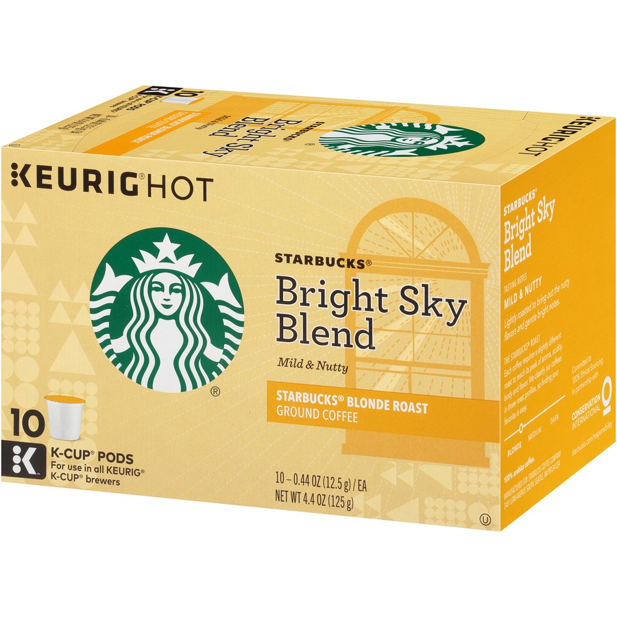 slide 6 of 7, Starbucks Bright Sky Blend Ground Coffee K-Cup Pods, 10 ct; 0.44 oz