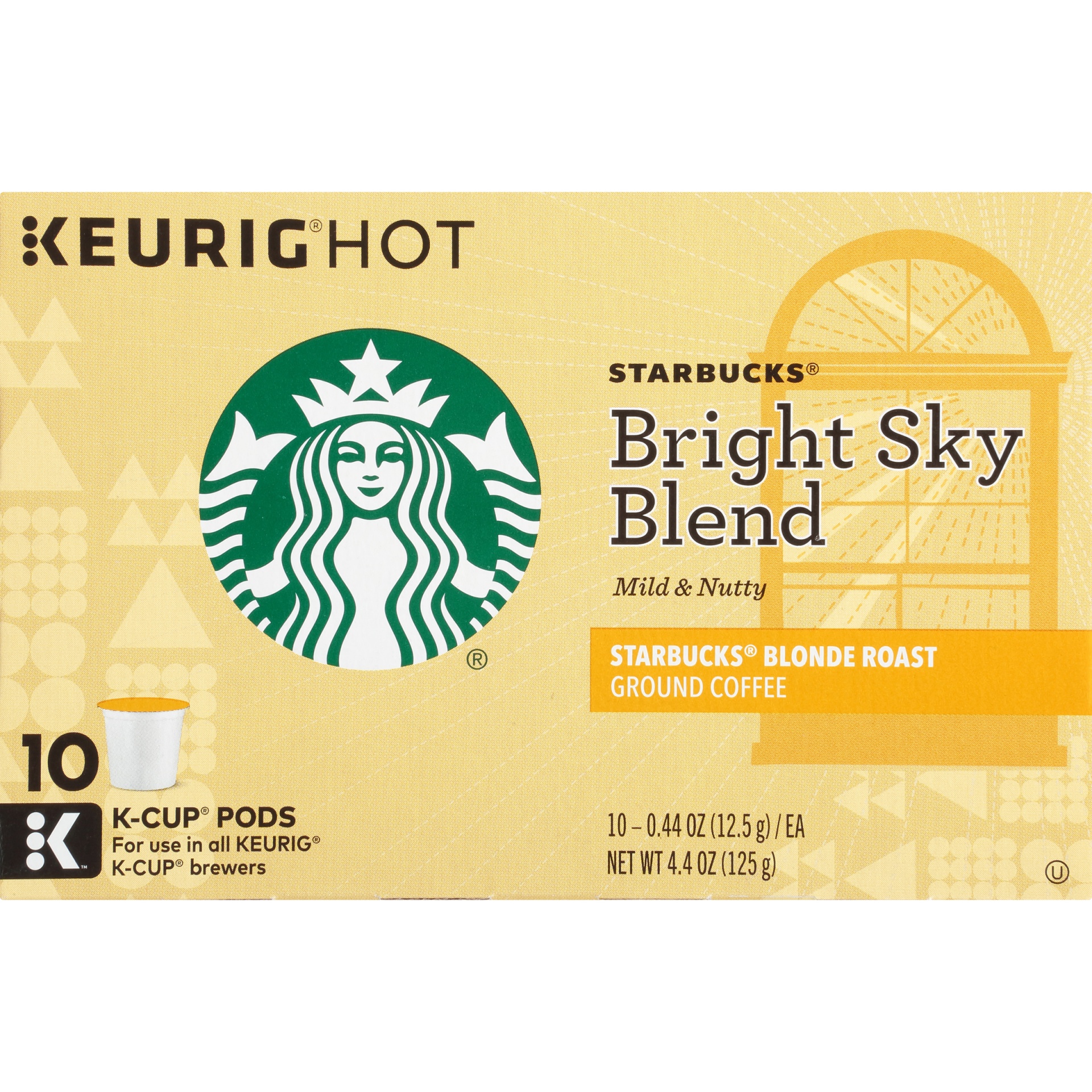 slide 4 of 7, Starbucks Bright Sky Blend Ground Coffee K-Cup Pods, 10 ct; 0.44 oz