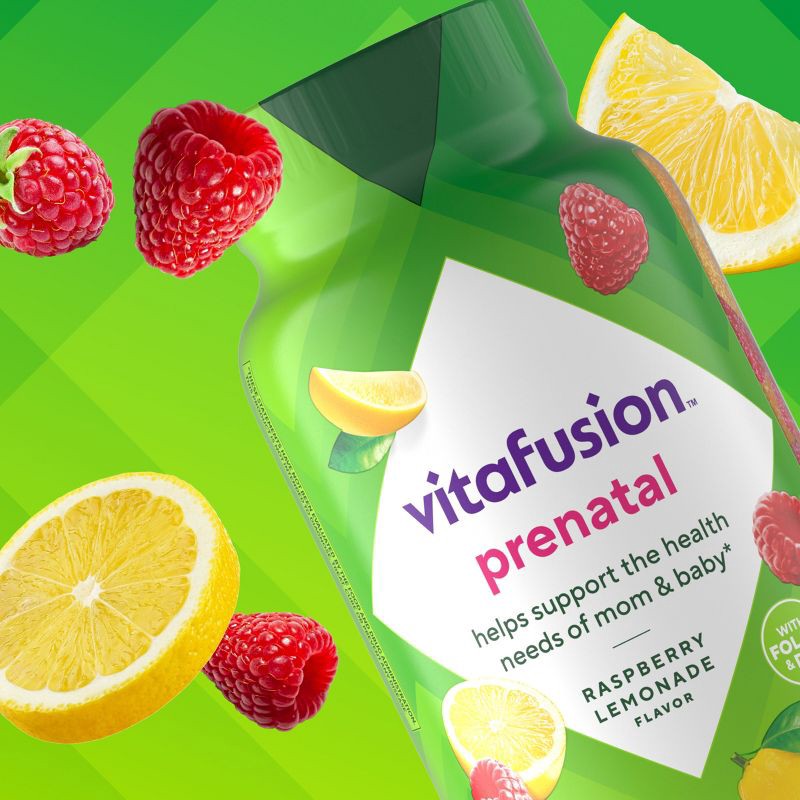 slide 2 of 10, Vitafusion PreNatal Multivitamin Dietary Supplement Gummies - Lemon & Raspberry Lemonade - 90ct, 90 ct