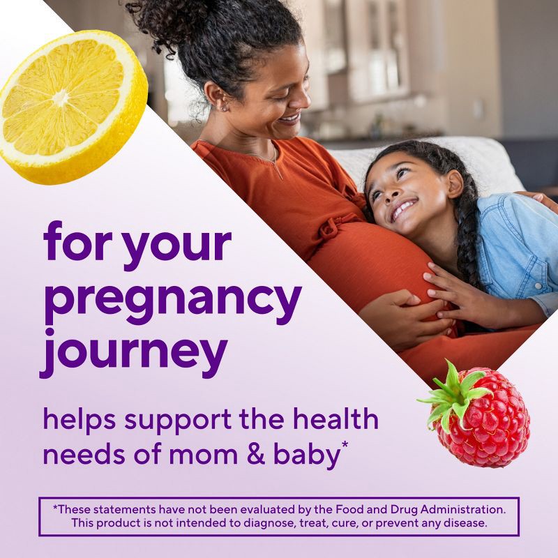 slide 4 of 10, Vitafusion PreNatal Multivitamin Dietary Supplement Gummies - Lemon & Raspberry Lemonade - 90ct, 90 ct