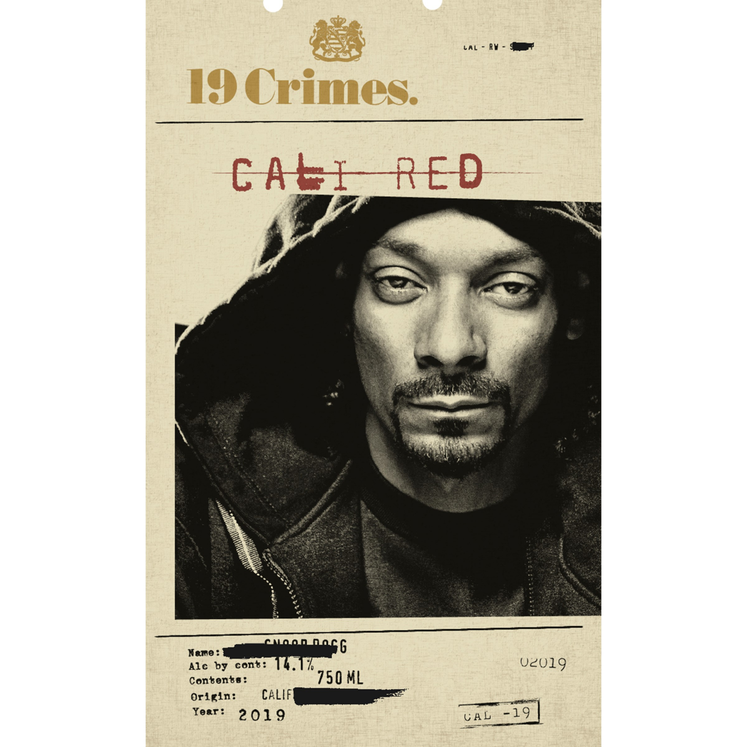 slide 3 of 3, 19 Crimes Snoop Dogg Cali Red 750 ml, 750 ml