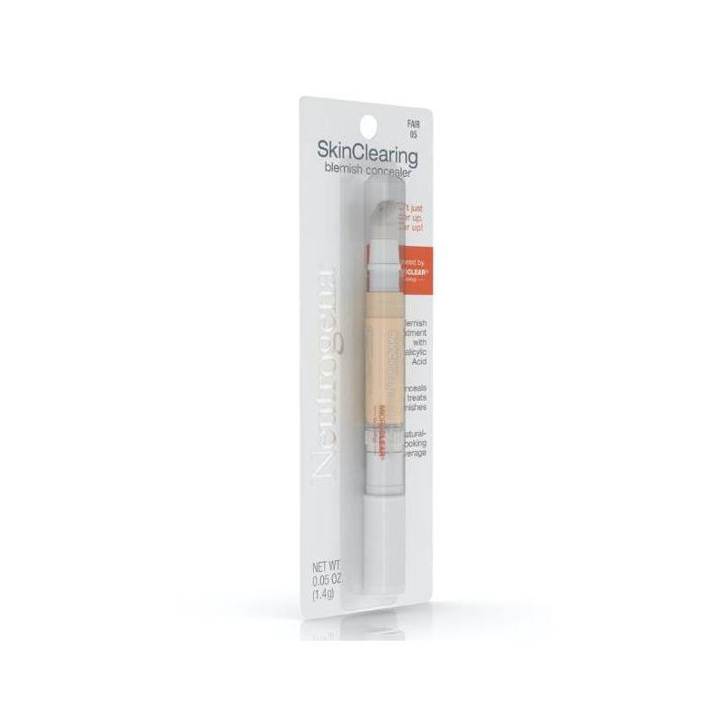 slide 5 of 5, Neutrogena SkinClearing Blemish Concealer Face Makeup with Salicylic Acid to Help Cover, Treat & Prevent Breakouts - 05 Fair -0.05oz, 0.05 oz
