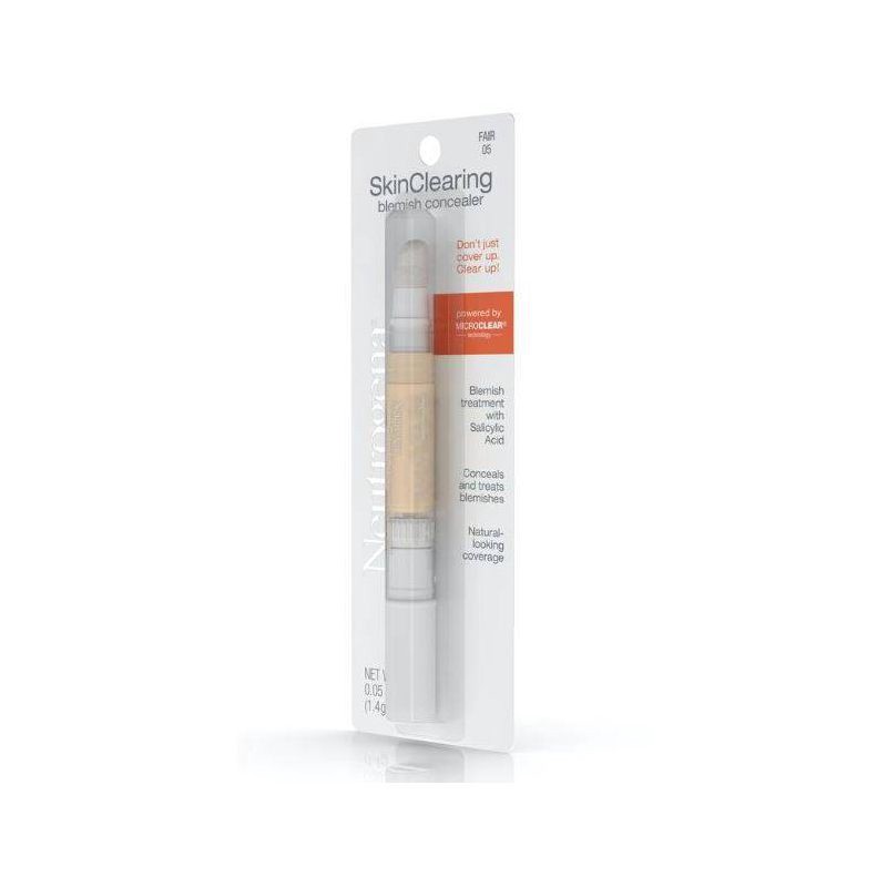 slide 5 of 5, Neutrogena SkinClearing Blemish Concealer Face Makeup with Salicylic Acid to Help Cover, Treat & Prevent Breakouts - 05 Fair -0.05oz, 0.05 oz