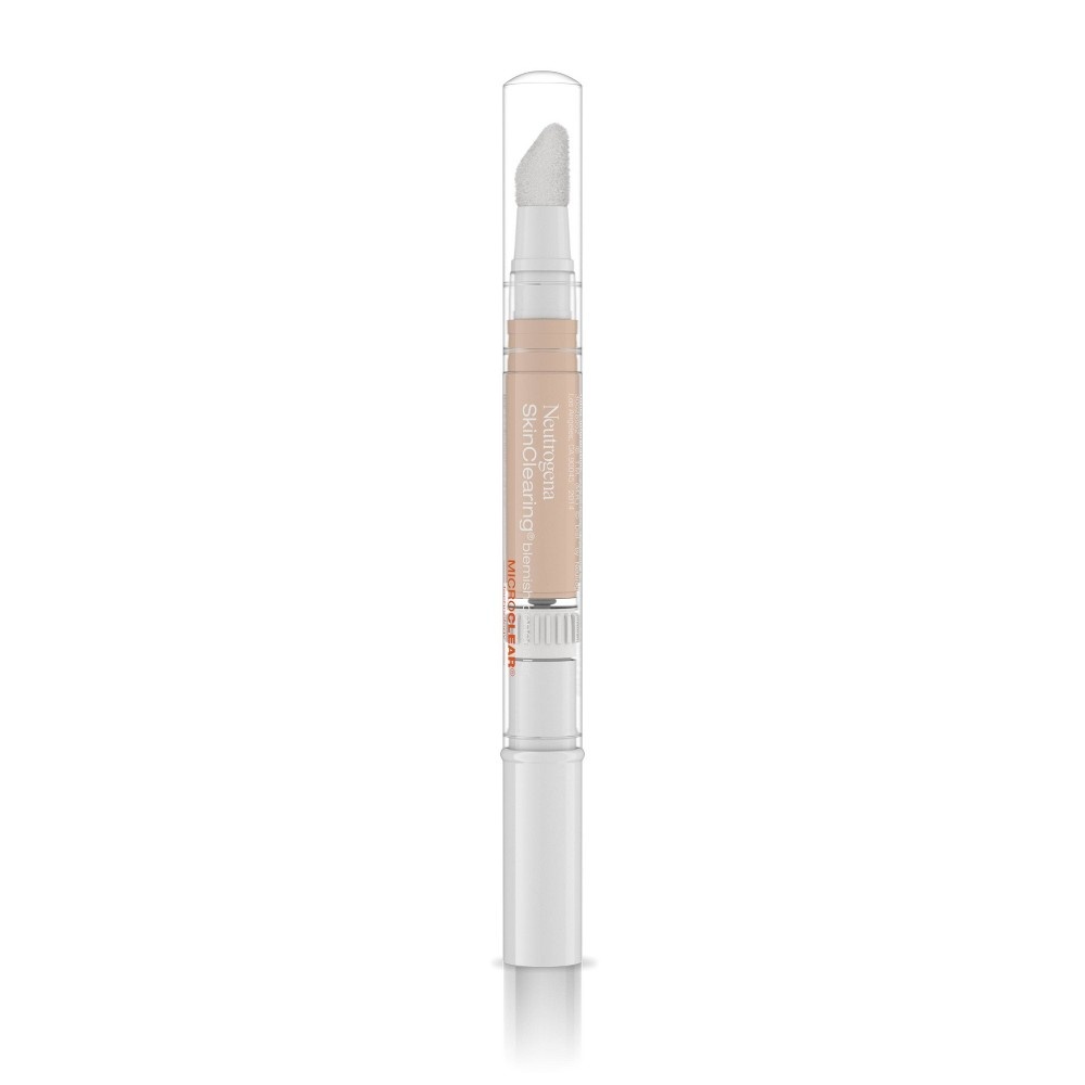 slide 2 of 10, Neutrogena Skin Clearing Blemish Concealer with Salicylic Acid - 15 Medium, 0.05 oz